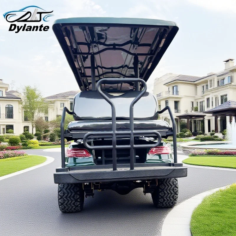 عربة جولف كهربائية جديدة رخيصة الثمن مكونة من 6 مقاعد للطرق الوعرة عربة جولف كهربائية مع بطارية ليثيوم 72 فولت وإطارات للطرق الوعرة مقاس 12 بوصة #2