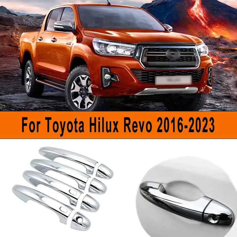 

Накладка на дверную ручку автомобиля, наклейка, устойчивая к царапинам автоаксессуары для Toyota Hilux Revo 2016-2023 2022 2021 2020