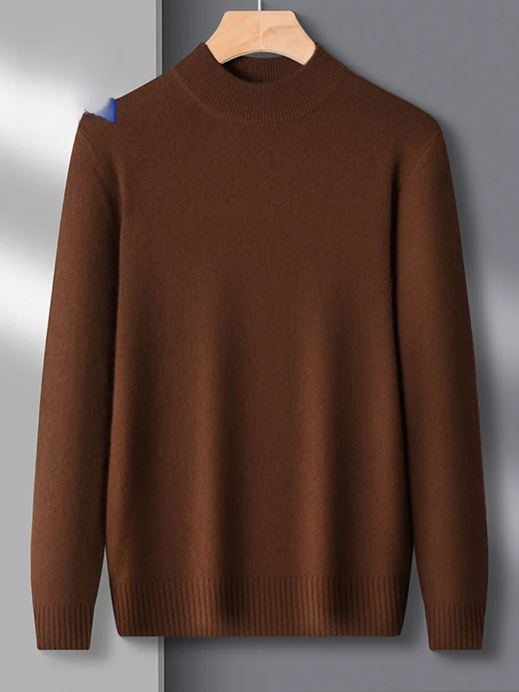 

Lormen Men's Knitted Long Sve round Ne Thiened Basic Sle Autumn Winter New Arrival Color Casual Faion Sweater