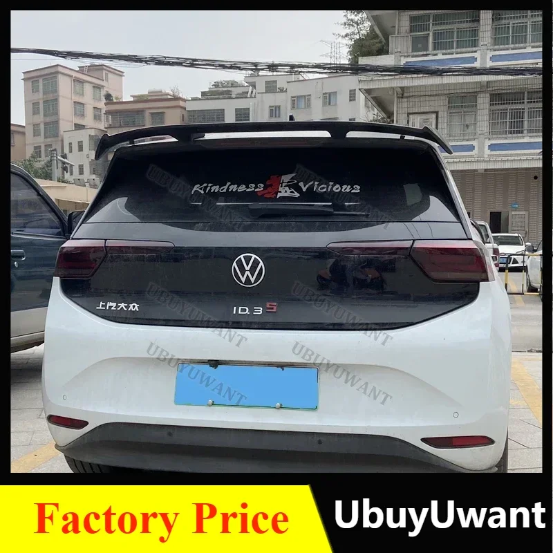 For Volkswagen VW iD3 iD4 iD5 iD6 UNPAINTED/GLOSSY BLACK/CARBON COLOR 2019 2020 2021 - 2024 Rear Roof Spoiler Lip Wings Spoiler