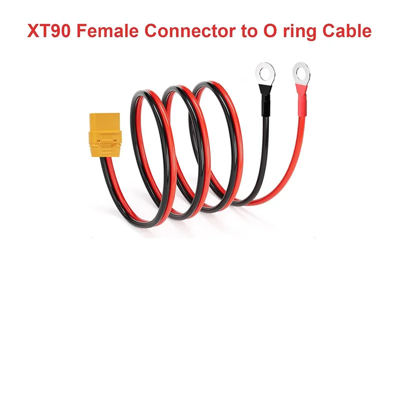 Cable XT90 Hembra A Terminal O Ring 1M 10AWG – Silicona Para Baterías Lipo, Drones FPV, Coches RC Y Aviones Radio Control