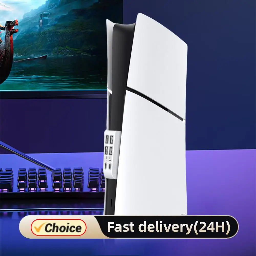 

USB-концентратор с 4 портами USB + 2 портами типа C USB Высокоскоростной концентратор расширения Удлинитель зарядного устройства USB-разветвитель-расширитель-концентратор Адаптер для PS5 Slim