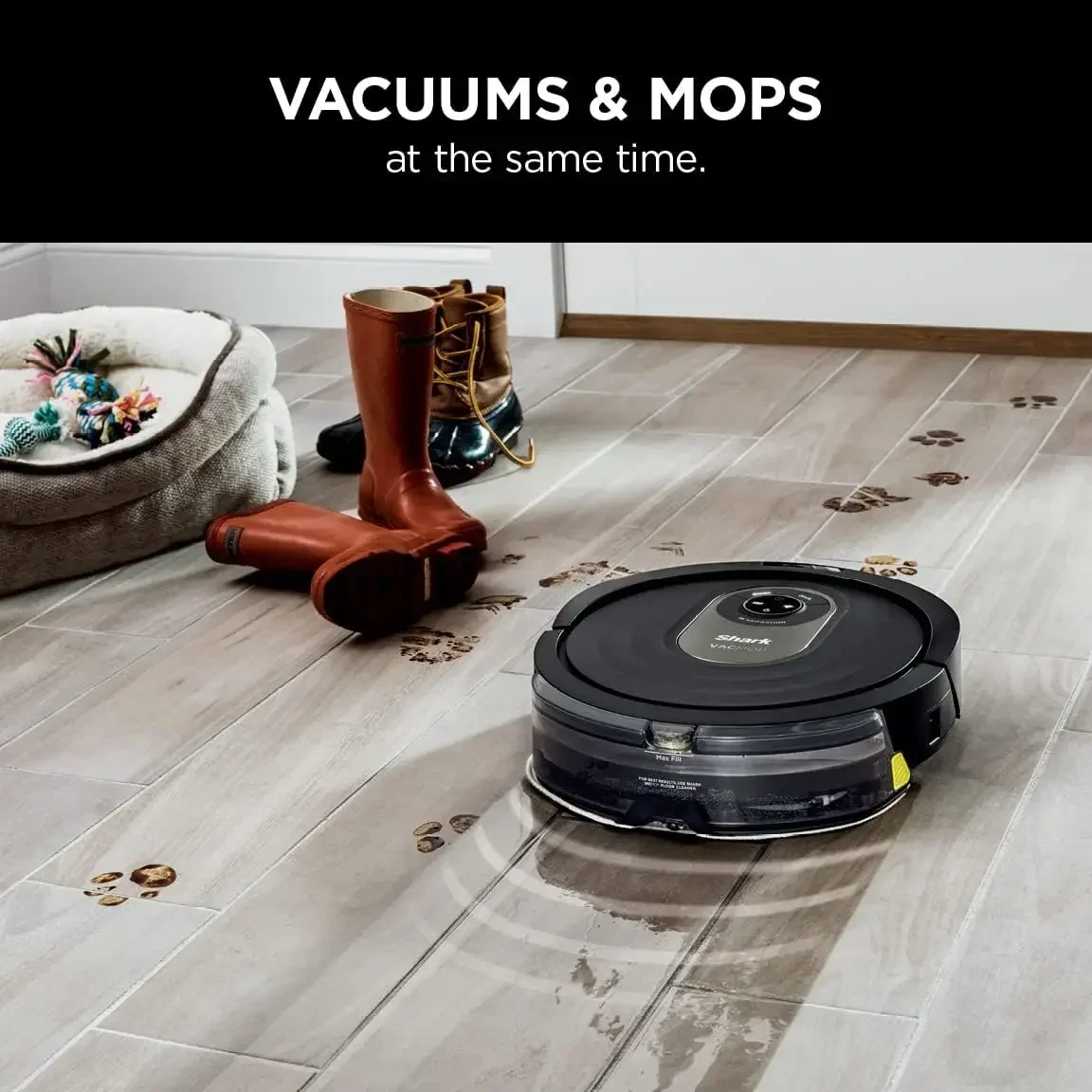 

Robot Vacuum & Mop, with Home Mapping, Perfect for Pets, Wifi, Works with Alexa, Black/Gold (AV2001WD)