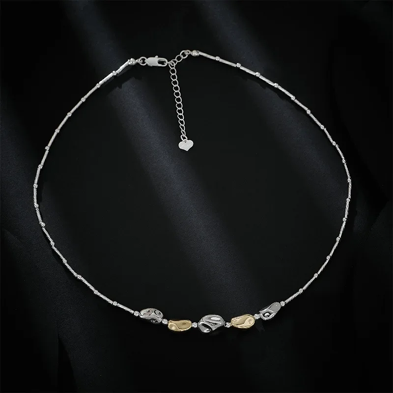 

2025 Silver Fragment Exquisite Necklace for Women, light luxury, simple and high-end collarbone chain necklace accessory
