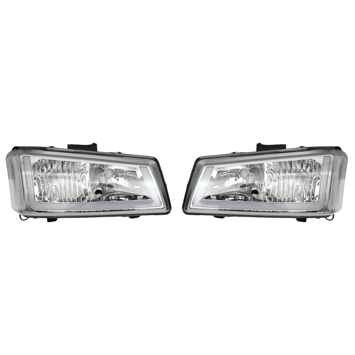 STLF مصابيح أمامية LED ساطعة عالية الجودة مطورة لسيارة شيفروليه سيلفرادو 2003 2004 2005 2006 #3