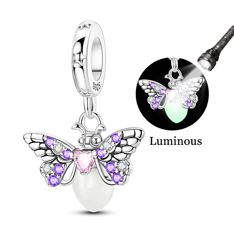 Silver Four-Leaf Clover Charms Beads for DIY