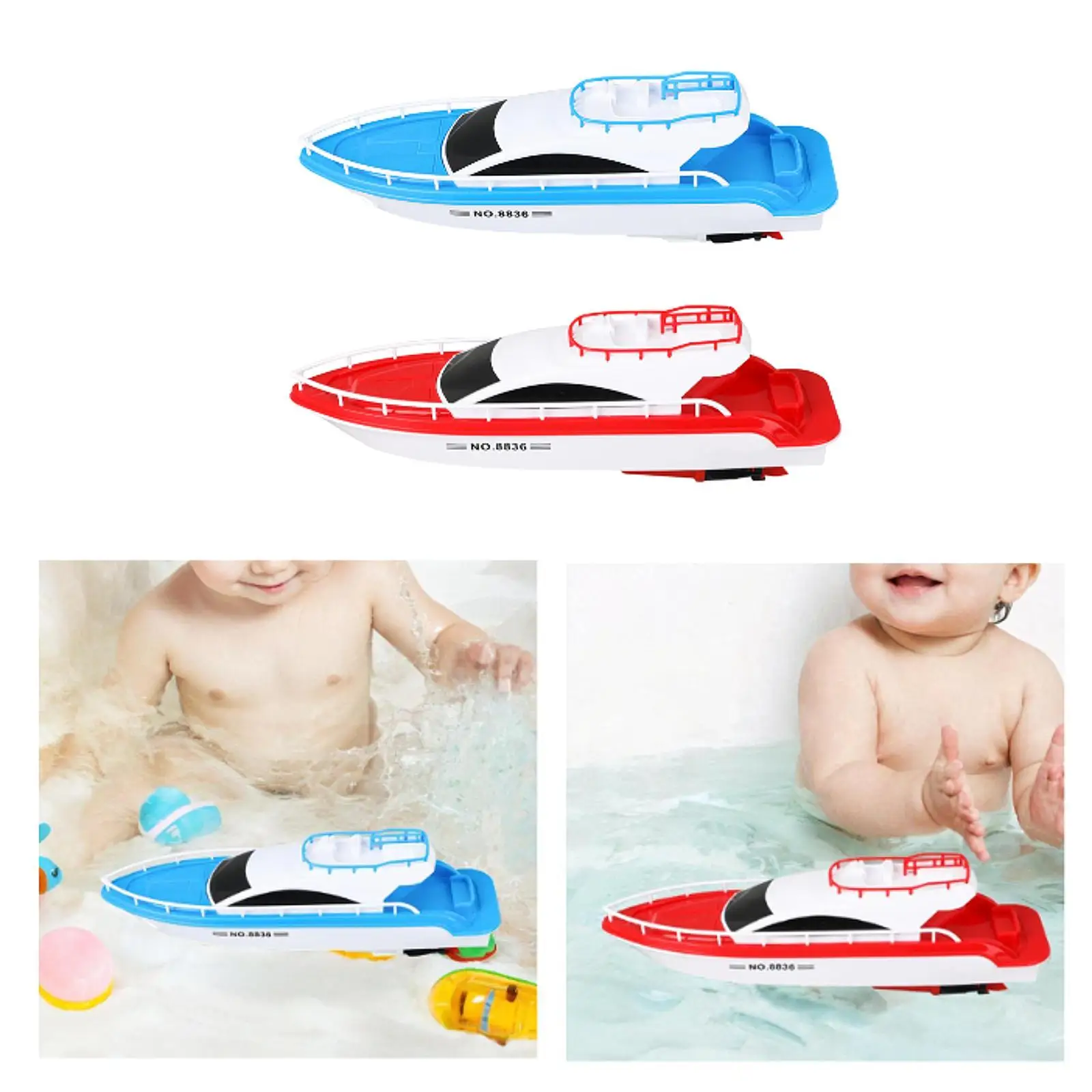 Electric Speedboat Toy,Bath Boat Toy Creative Water Toy Portable Yacht Toy Baby Bath Toy for Children Boys Girls