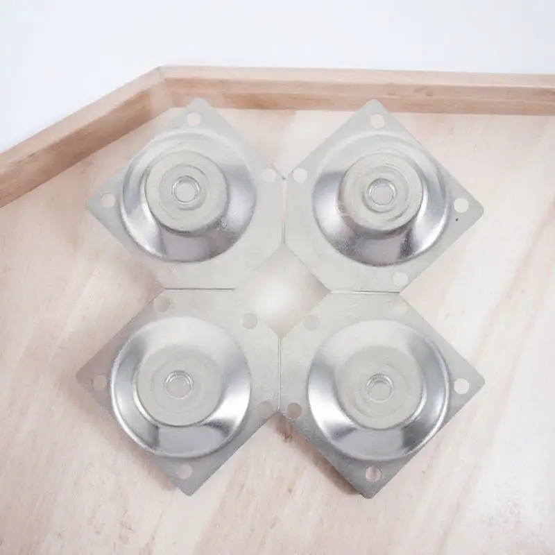 

4pcs Furniture Leg Brace Connecting Pads Angled Legs Fixed Cushions Silver Gasket Suitable for Wood Legs Table