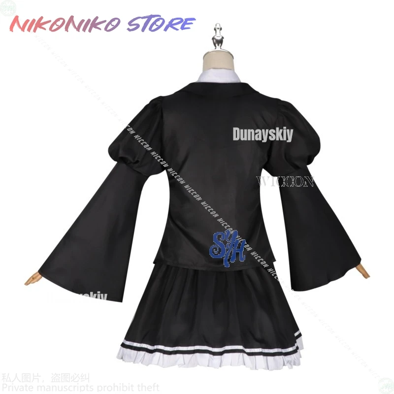 Anime Galgame Sakura No Uta Cosplay Misakura Rin Costume JK School Uniform Kawaii Black Mini Dress Sweet Goth Lolita Halloween - view 4