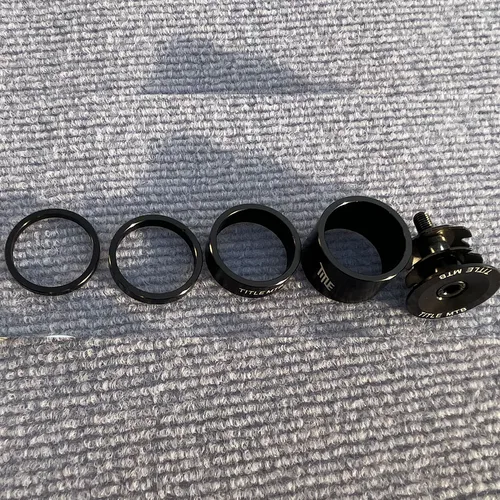 Imagen 2 del producto TITLE-auriculares espaciadores para bicicleta, pernos de tapa superior, piezas de bicicleta CNC hechas de aleación de aluminio, un juego adecuado para horquilla delantera de 28,6mm