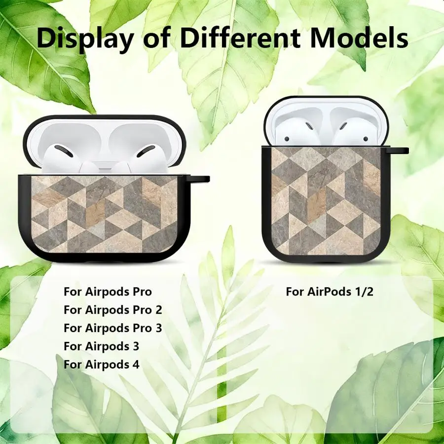 Case For Airpods Pro 4 Pro2 1 Pro3 2 3 Earphone Cases Cover Geometric Tile Print
