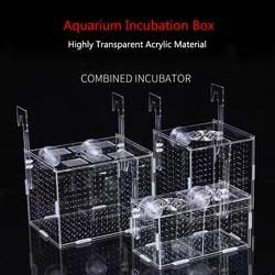 High Transparent Acrylic Aquarium Fish Breeding Isolation Box Fish Aquarium Breeder Hatching Incubator Feeding Tank Accessories