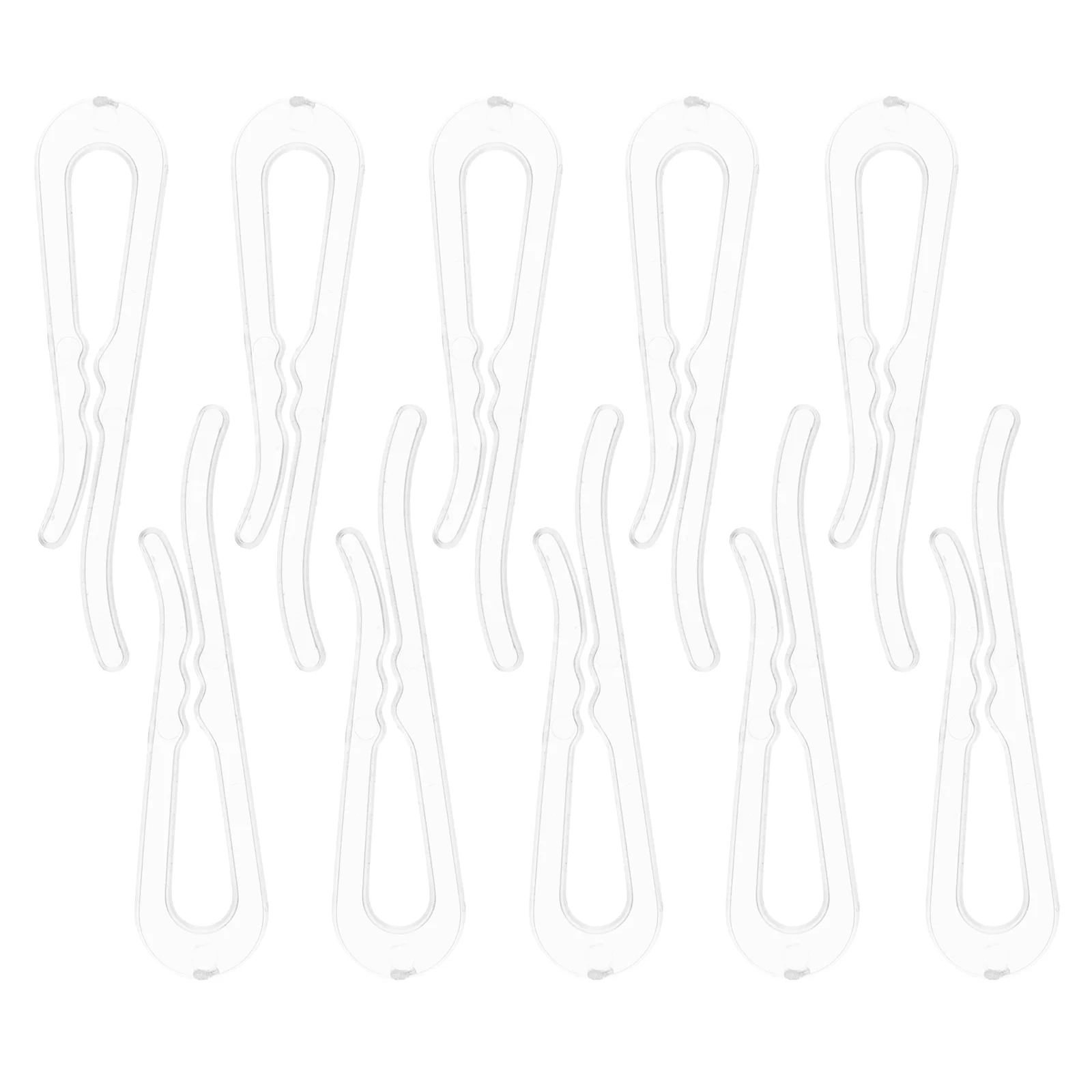 100pcs Plastic Transparent Clip Multifunction Stockings Cloth Clip Toothed Clothespin for Shirt Briefs Sock Pants