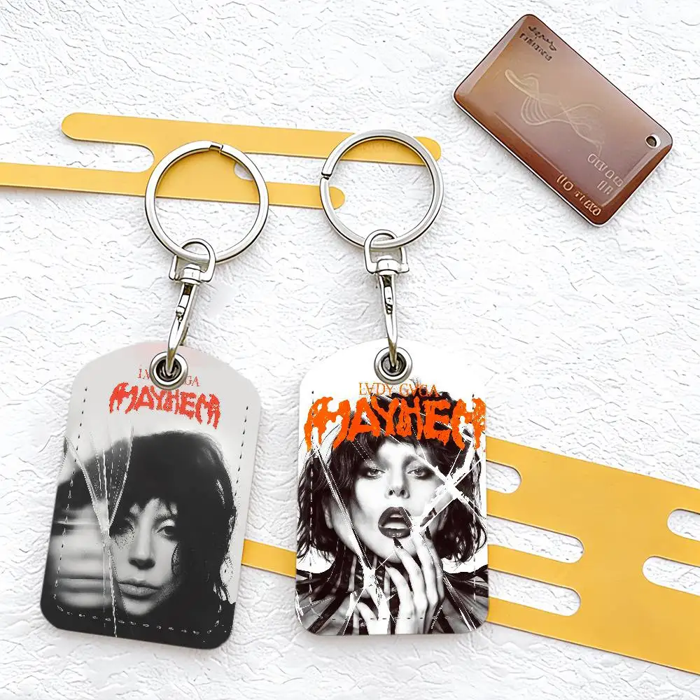 Singer L-Lady Gaga Card Holder Suitable For Bank Access Library  Parking Bus Subway And Keychain