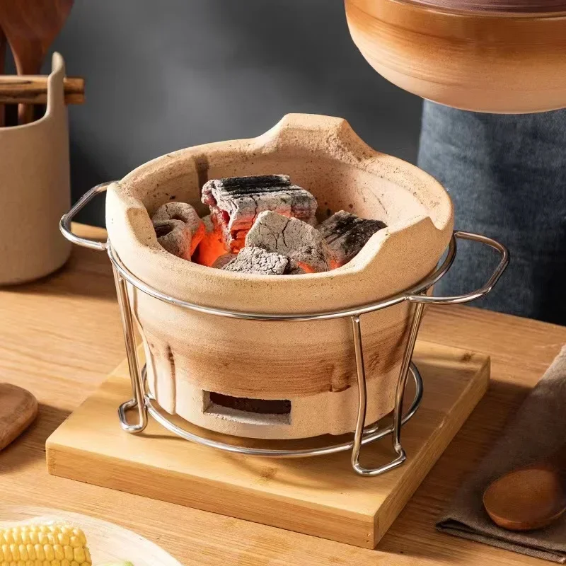 

Clay oven Teapot warmer Portable Charcoal firing alcohol stove Charcoal burner charcoal stove Crude pottery Kung Fu Tea Stove