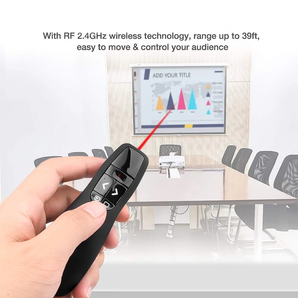 

R400 2.4Ghz Wireless USB Receiver Presenter Pointer Pen Page Turning pen Remote Control for Presentation For Office