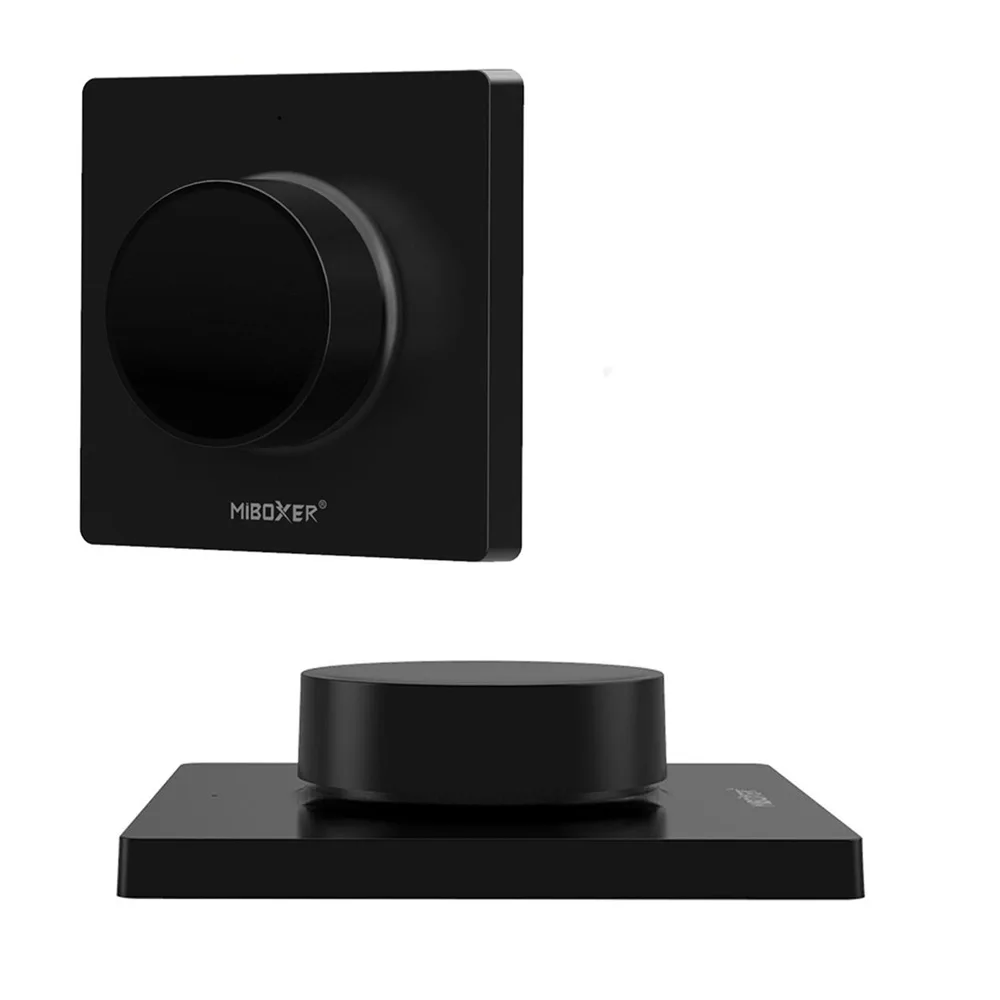 MiBoxer K1 K1-B Panel Sakelar Putar Pengendali Dimmable 3V Jarak Jauh Putih/Hitam