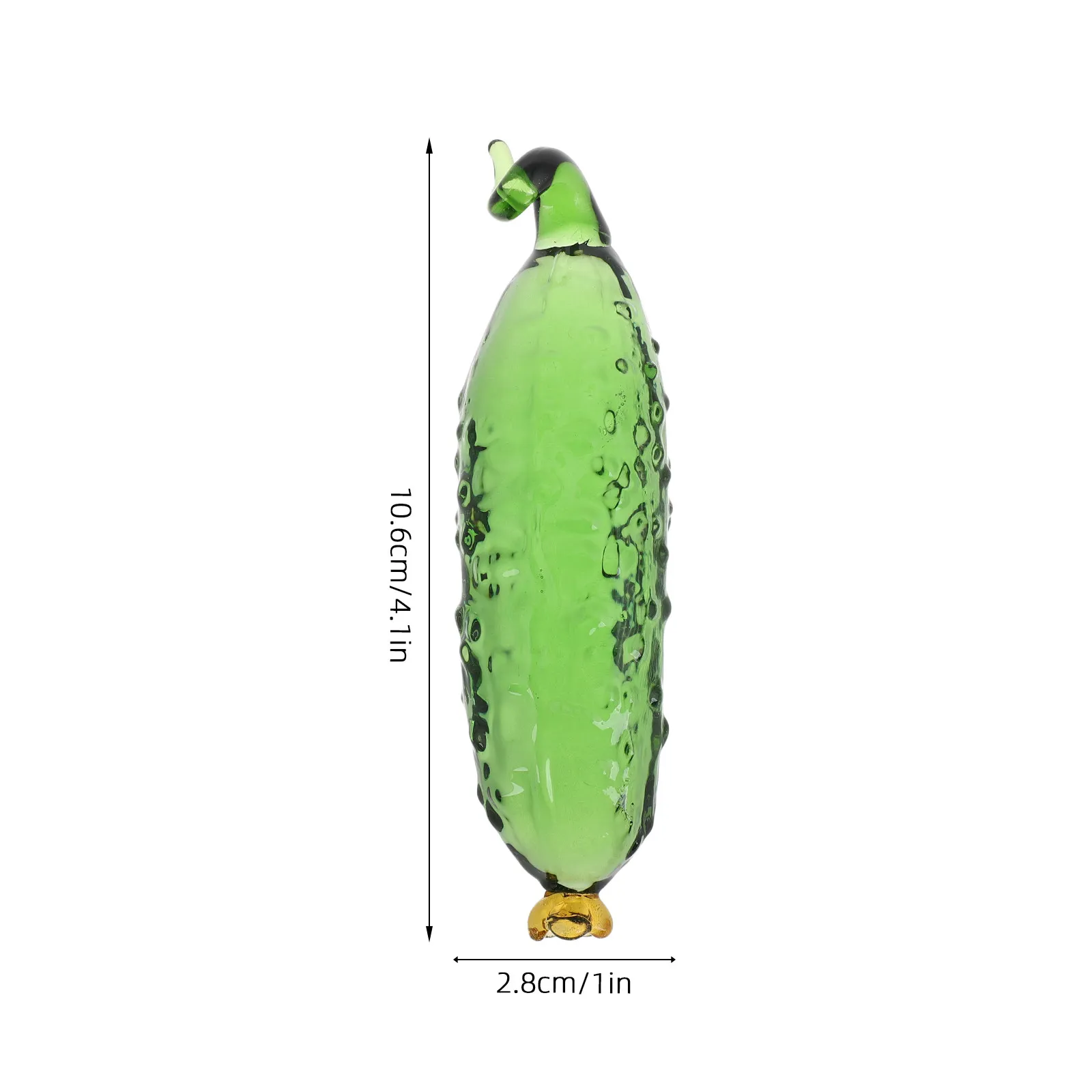 Glass Cucumber Ornament Desktop Simulation Decor Realistic Vegetable Centerpiece for Living Room Dining Table Office Tabletop view 2