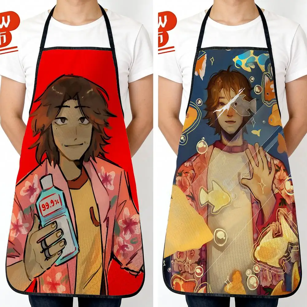 

game Art Mouthwashing New Fashion Kitchen Aprons for Woman Men Chef Work Apron for Grill Restaurant Bar Shop Cafes Beauty
