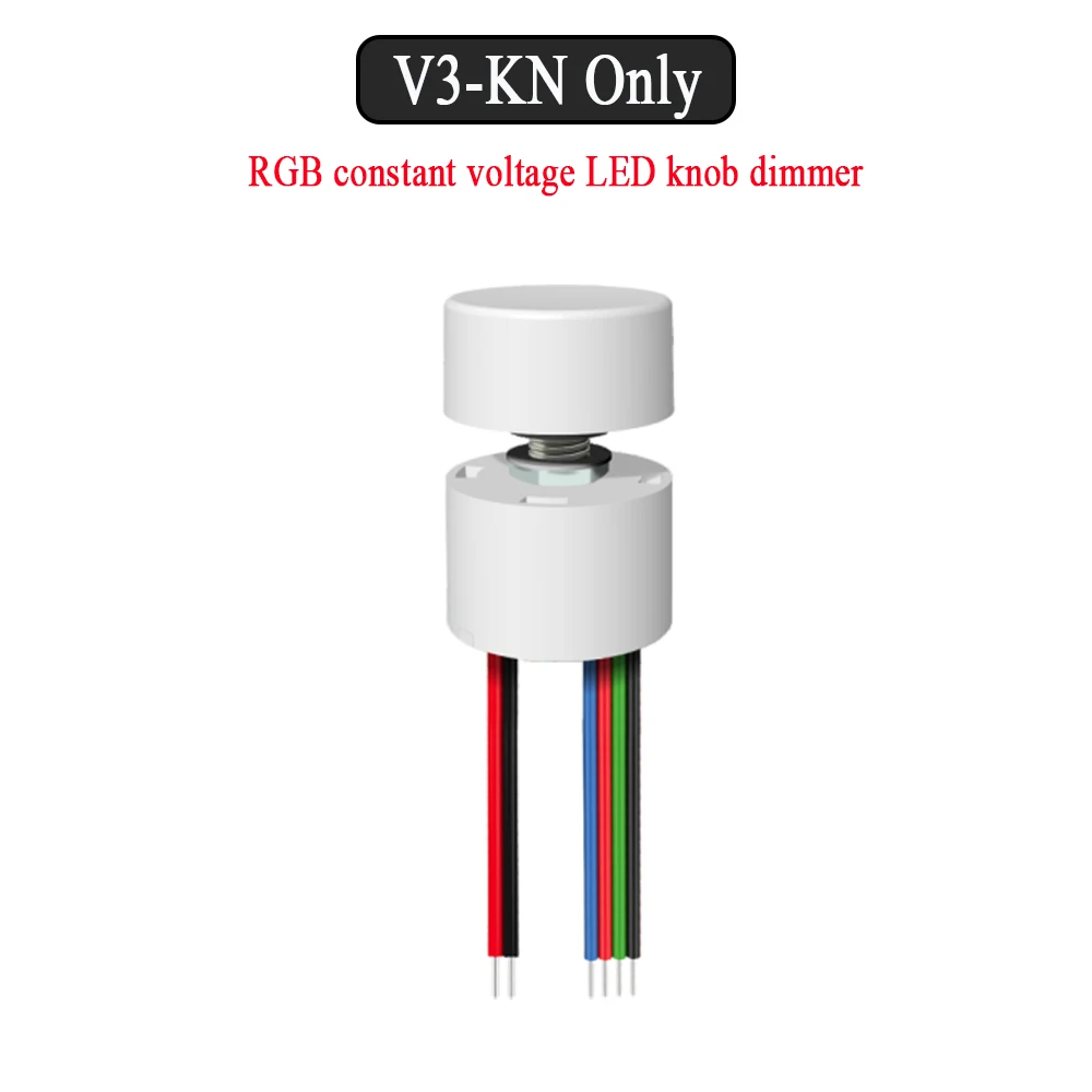 Drehknopf-Dimmer Konstantspannungs-LED-Controller DC 5V 12V 24V Stufenlose Dimmung Ohne Flimmern für Einfarbige CCT RGB LED-Streifen