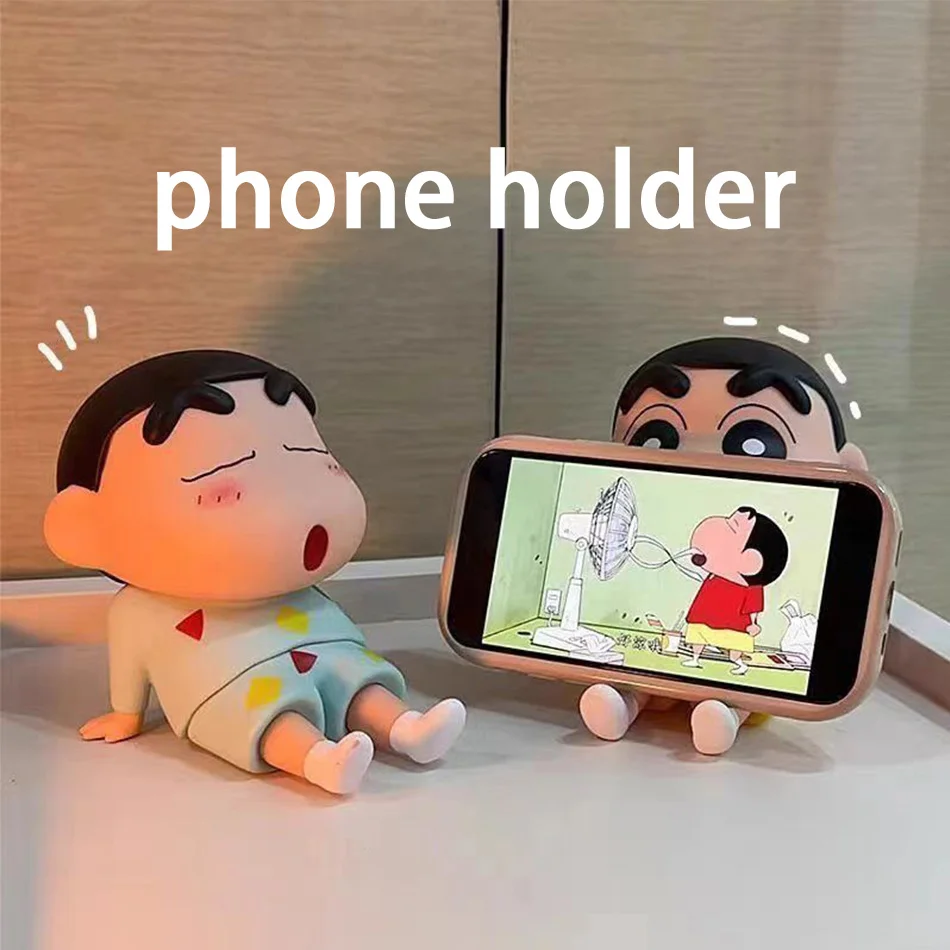 Kawaii Crayon Shin-Chan Boochan Telefon Halter Desktop Anime Ornamente Fernsehen Cartoon Telefon Unterstützung Nette Puppe Mädchen Geschenke