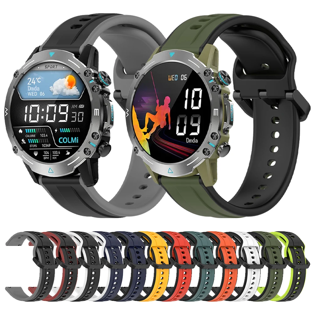 Silicone Watch Band 22Mm - Correa de goma para reloj inteligente,