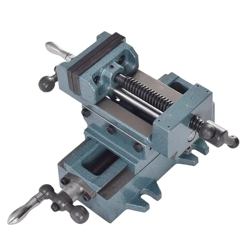 Heavy-duty Precision Cross Flat Vise Bench Vice Drilling Machine Variable Milling Machine Bidirectional Moving Vise Bench