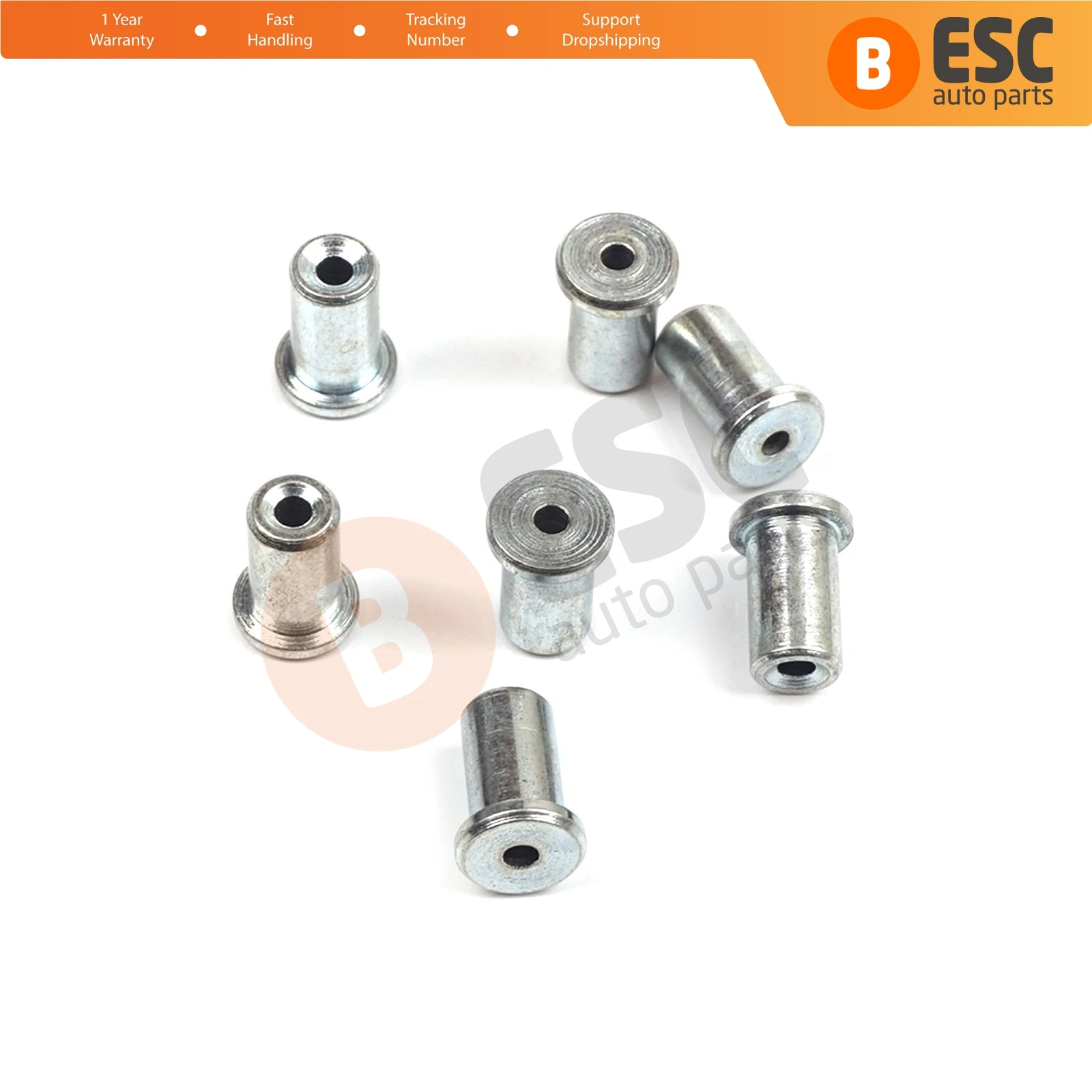 

ECR018 100 PCS Car Window Regulator Winder Repair Steel Cable Wire Rope End Fitting Pin Stop Sleeve Crimp Rivet 6.5x9.1/1.8 mm