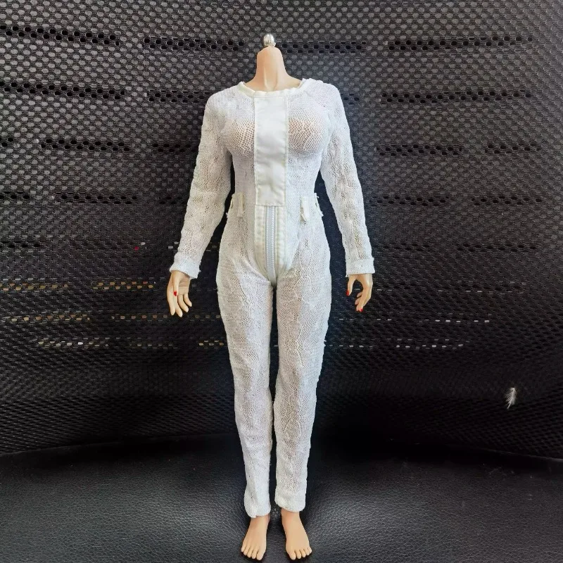 

TD76-01 1/6 Scale Soldier Lace Jumsuit Zippper on The Back for 12inch Action Figures Big Breast Dolls Props in Stock