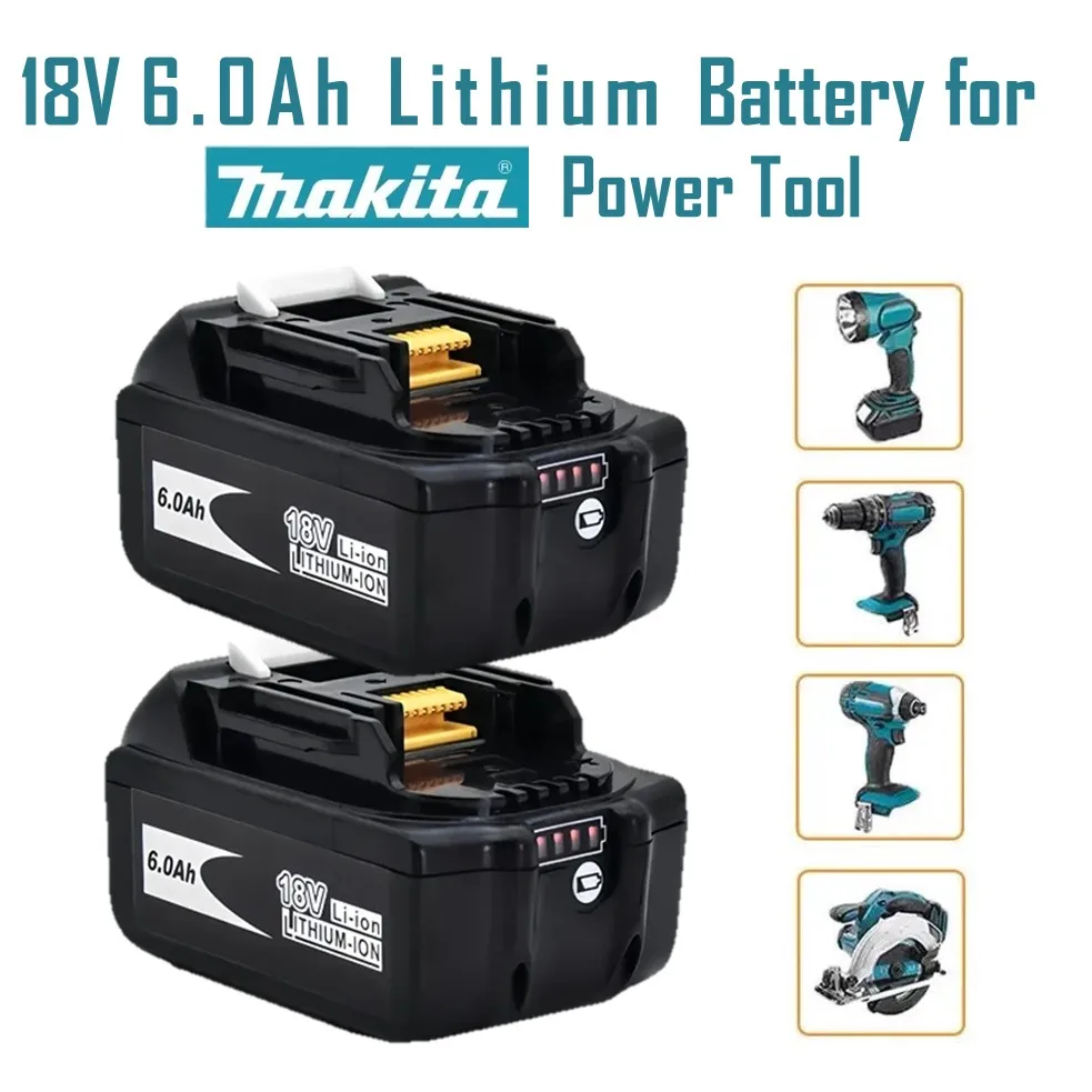 

Универсальная замена батареи Makita 18 В, перезаряжаемая литиевая батарея 6 Ач, 18 В для инструмента Makita, электрический гаечный ключ, электрическая дрель
