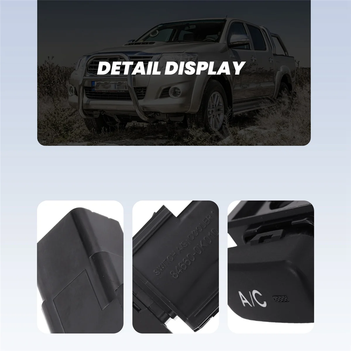 84660-0K010 84660-71010 Автомобильная кнопка переключения кондиционера для Toyota Hilux Vigo 2004-2015 846600 К010 8466071010