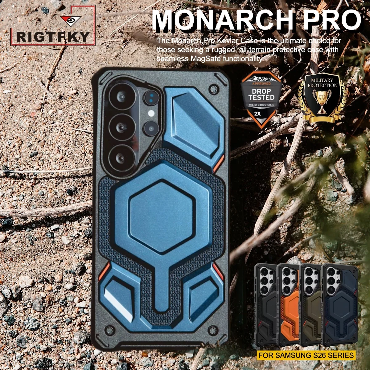 

Military Heavy Armor Magnetic Phone Case for For Samsung S26 Ultra S25 S24 S23 Plus S26ULTRA Impact-resistant Shockproof Cover