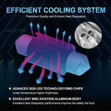 2x 3030 Chip Festoon LED Bulb for Car Interior 12V #4