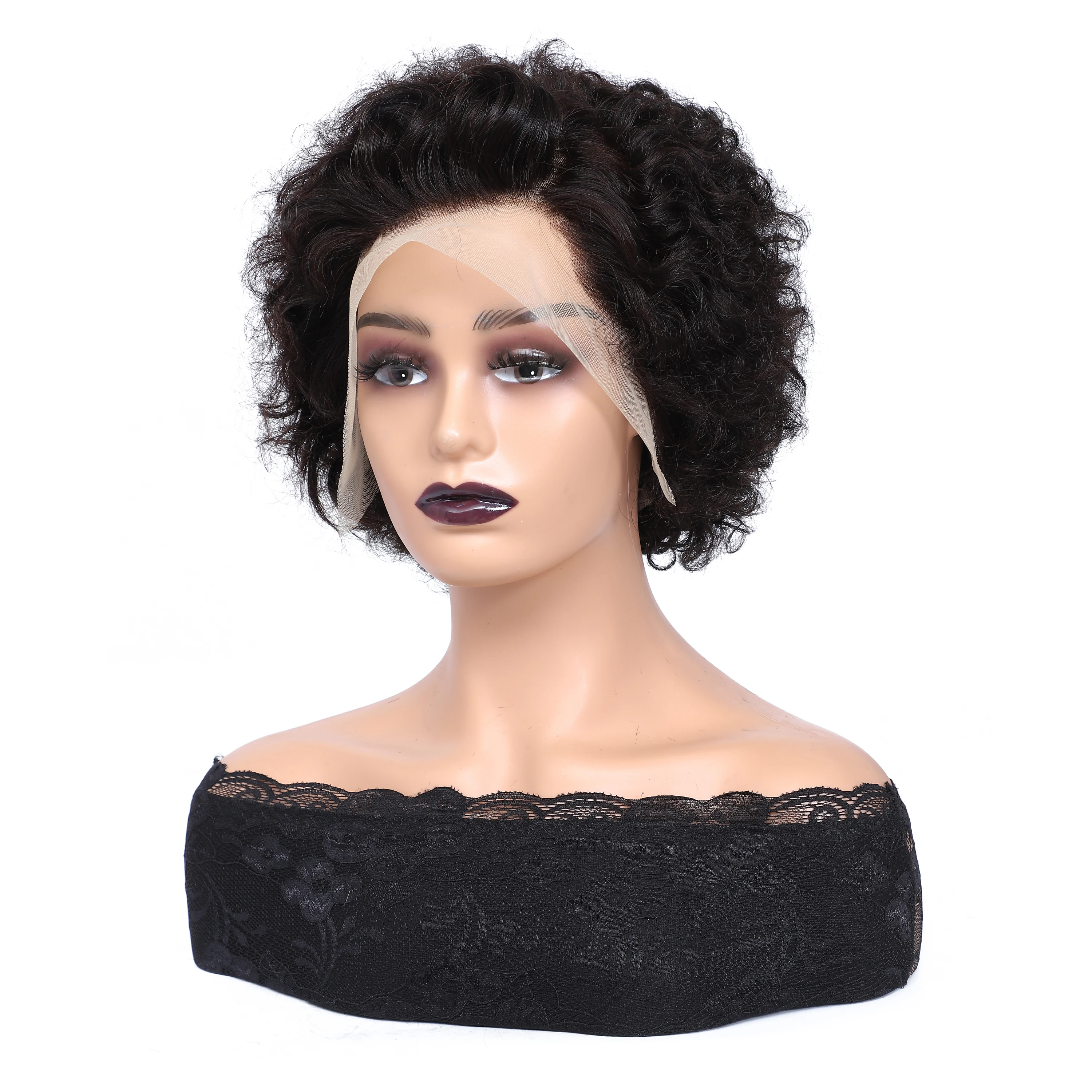 

Pixie Cut Wig Short Bob Human Hair 13x4 Lace Frontal Wigs Lace Human Hair For Black Women Lace Front Kinky Curly Human Hair Wig