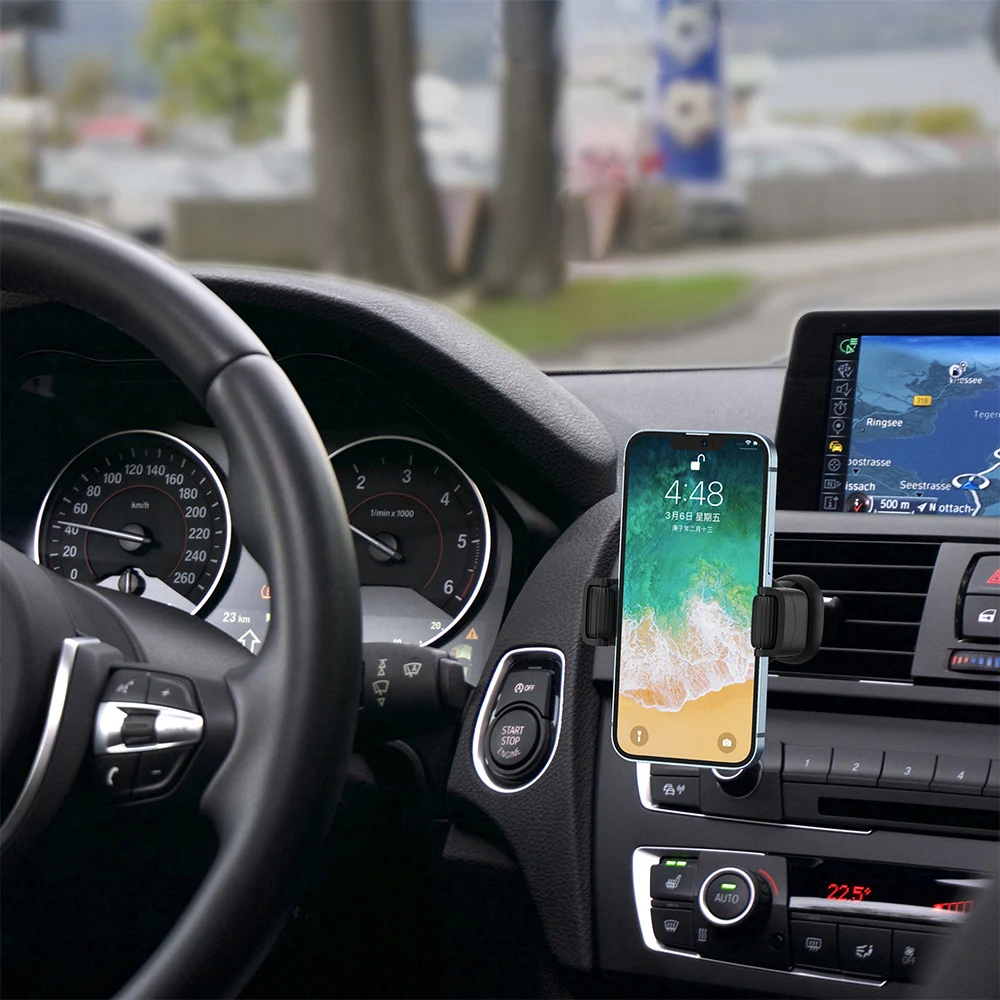 حامل سيارة للهاتف المحمول مستقر عالمي لهاتف 4.0-6.7 بوصة حامل سيارة عالي الجودة لهواتف iPhone 17 16 15 14 13