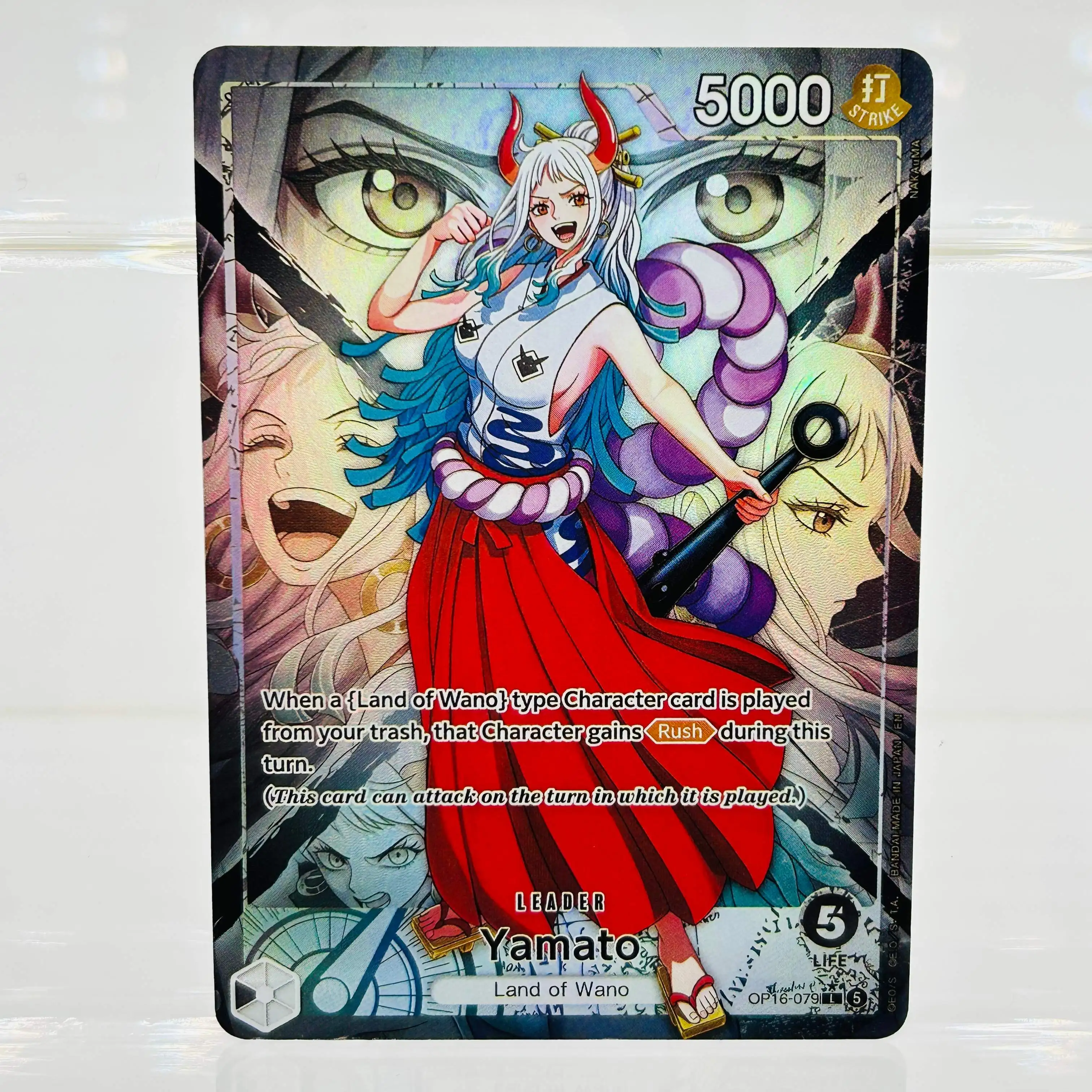 One Piece EN OP16-079 Yamato DIY Holographic Textured Premium Anime Collection Card