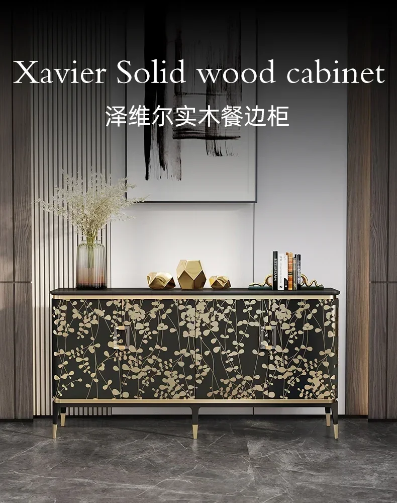 

Итальянский легкий роскошный буфет-сервант для чая, современный простой декоративный шкаф для гостиной, персонализированный декоративный шкаф для дома, тумба для хранения из массива дерева