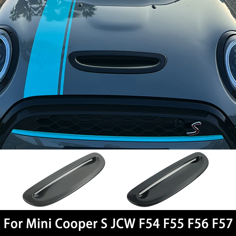 For Mini Cooper S JCW F54 F55 F56 F57 Black Front Engine Hood Bonnet Vent Scoop Air Outlet Cover Trim Exterior Accessories