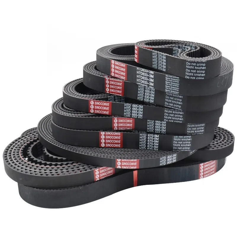 

Industrial power transmission rubber timing belt for construction machinery parts