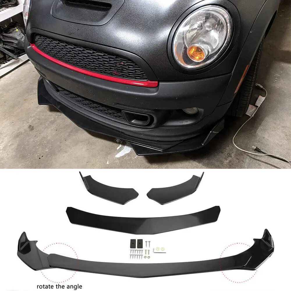 LAICY For Mini Cooper r53 r56 r58 r60 f56 f60 Car Front Bumper Lip Body Kit Bumper Canard Lip Diffuser Spoiler Anti Scratch 