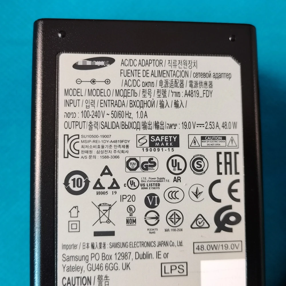 BN44-00835A A4819 _ FDY 48W 19V 2.53A Moniteur AC/AD Adaptateur Alimentation Chargeur s'adapte UN32M4500tains UN32K4100AG UN32K4100tains TV Pièces