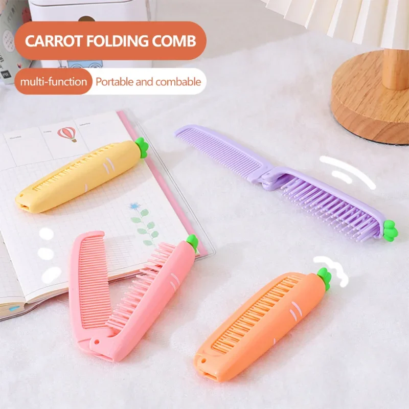 Portable Soft Tooth Comb for Children Hair Brushes Cute Cartoon Folding Comb for Kids Boys Girls Baby Hair Care Brushes and Comb