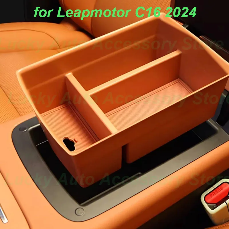 

Car Center Console Armrest Storage Box for Leapmotor C16 2024 Under Center Console Storage Box Armrest Pad Interior Accessories