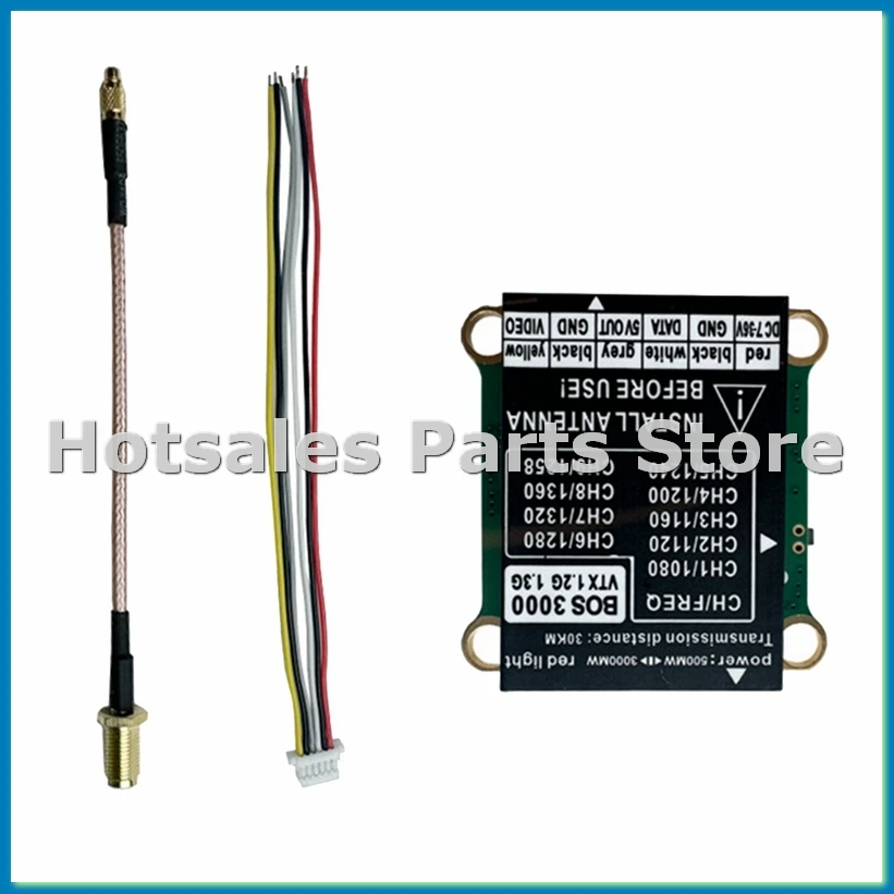 1.2G 1.3G 3W VTX High Power 3000mw 9-Channel FPV Transmitter PAL/NTSC for RC DIY FPV Drone-A51M