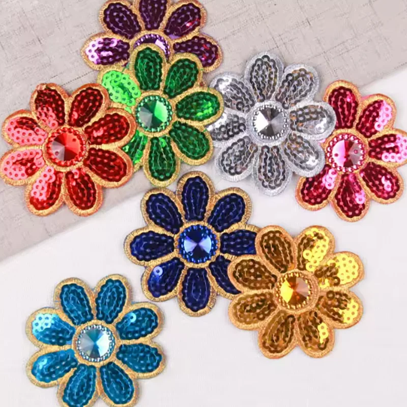 10 шт. цветочные аппликации с  – обзор и цена Applique Patch Flower