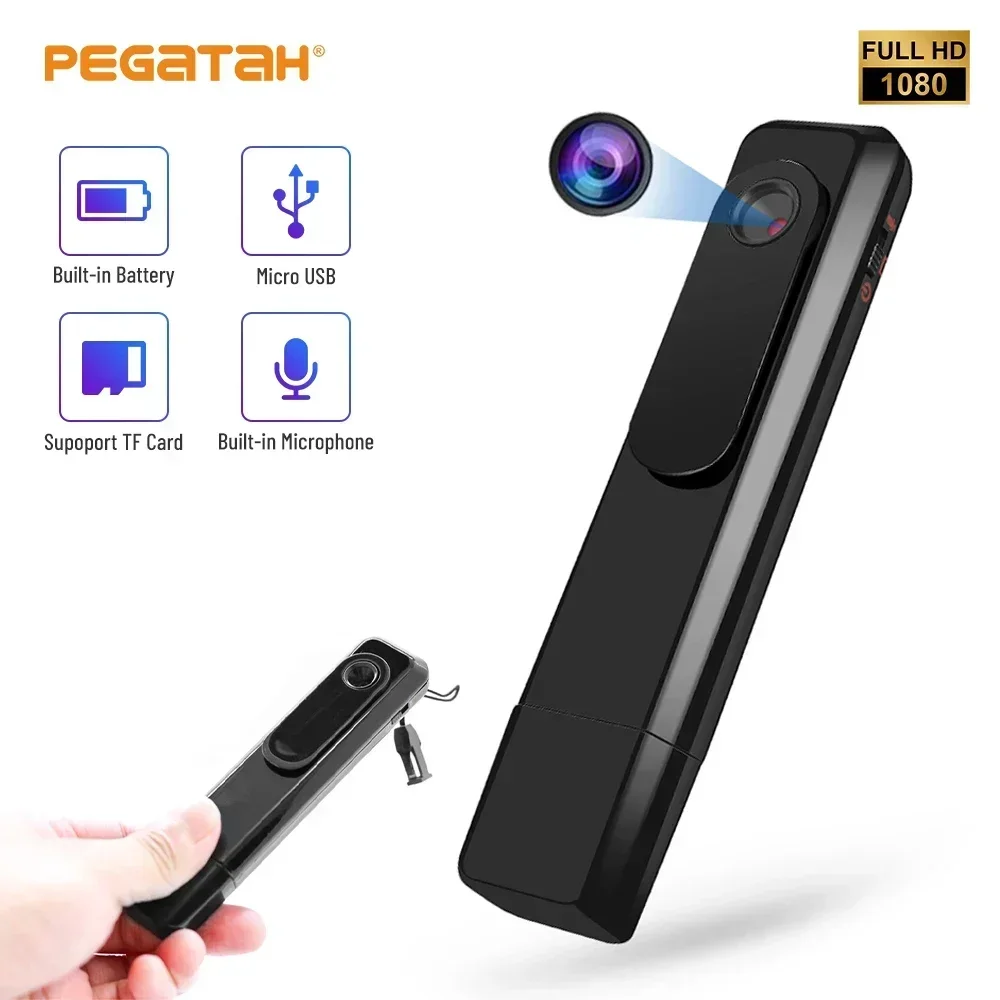 Full HD 1080P Mini Camera Wearable Body Pen Cam Digital Small Sport DV Micro Camcorder Video Recorder Night Vision USB Pulg