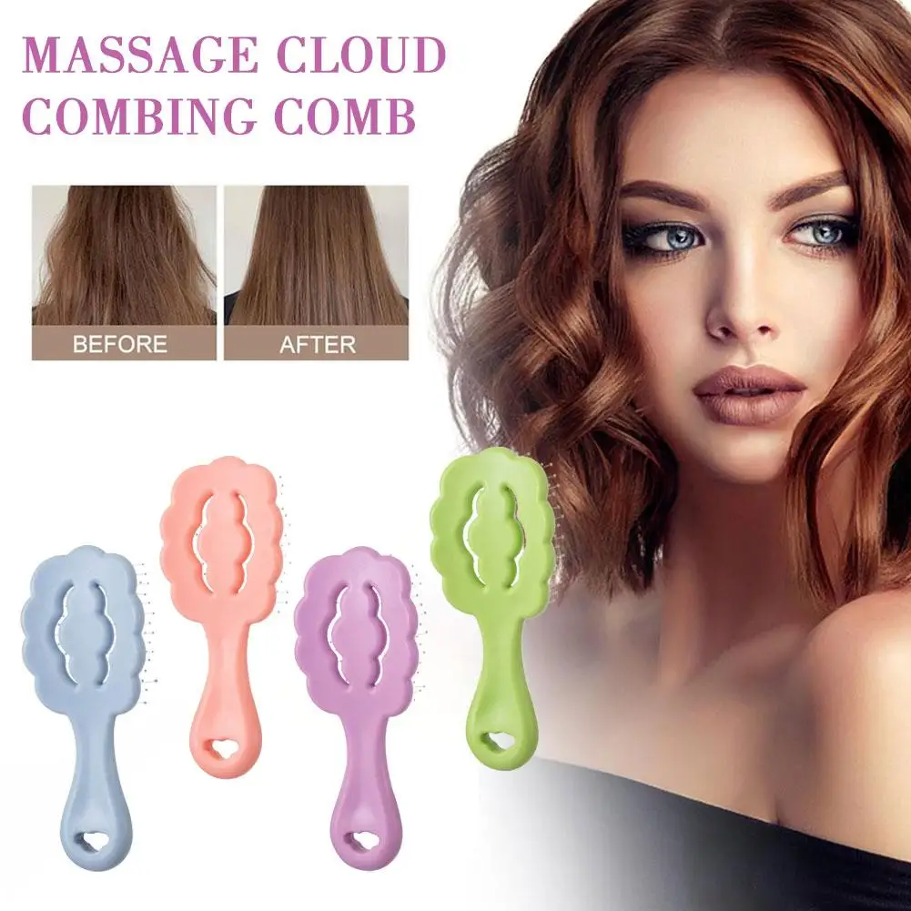 Fluffy Massage Comb Anti-static Portable Straight Hair Cloud Student Massage Comb Tool Styling Children Comb Scalp Cute L3D3