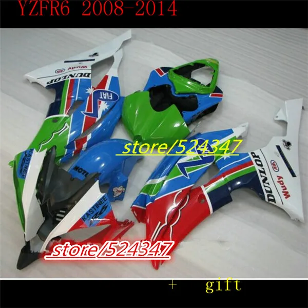 Nn-Fairings For  YZF R6 08 09 10 11 12 13 14 YZF-R6 ABS Plastic Motorbike Full Fairing Kit Cowling  Acer Green Blue White