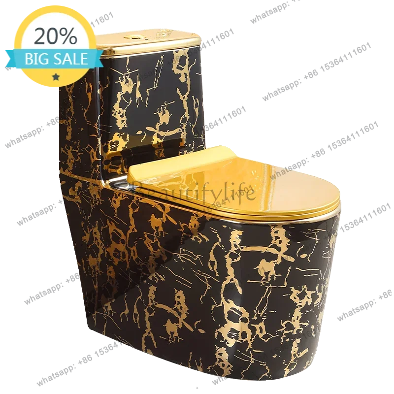 

FG11European retro gold toilet home bathroom super whirlpool black classical toilet