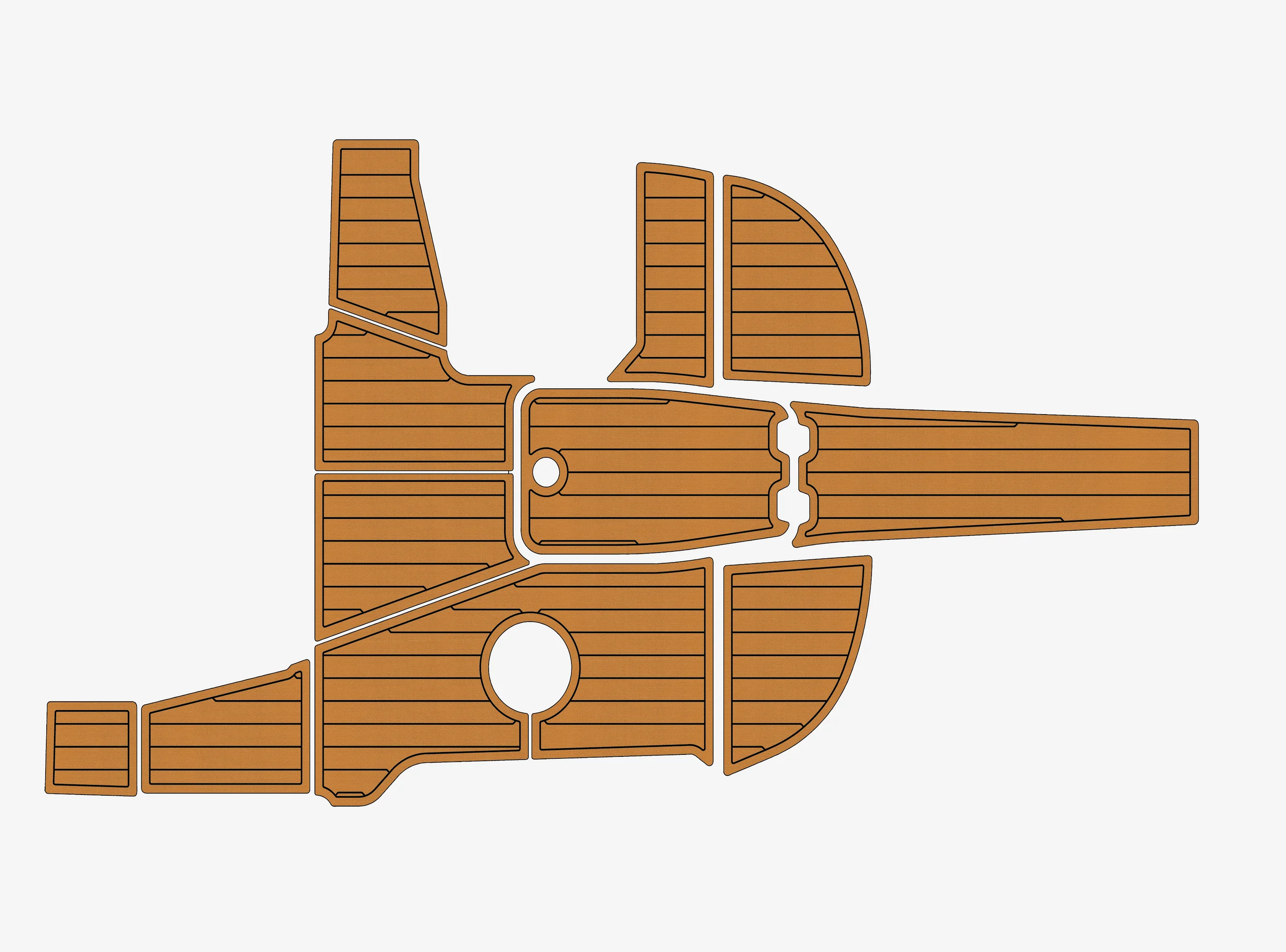 

Non-Slip EVA Faux Teak Marine Mat Self-Adhesive 6mm Yacht Cockpit Pad for 2018-2022 Monterey M20 Boat Decking Easy Install